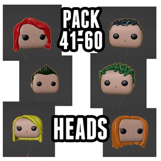 pack 41-60 heads funko custom art toys pop funko pop  3d print model - Mito3D