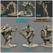 paketlemek 6 karakterler stl oyun atölyesi casteressstl orklar 3d devler minis Warhammer baskılar izlenim 3d print model - Mito3D