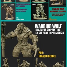 pack 7 characters stl gameworkshop charactersstl orcs 3d ogres minis warhammer prints impression 3d print model - Mito3D