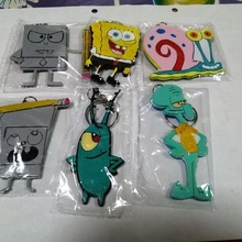 pack 8 spongebob key rings 3d print model - Mito3D
