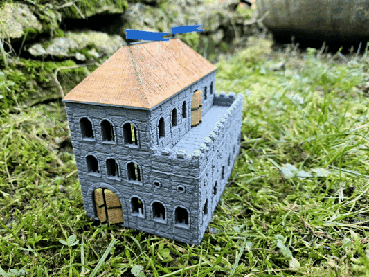 paketlemek kalenin yüksek avlu ev mantıklı senyör haute cour ch teau fort sur inşaat montaj oyun model gerçekçi diyorama sanat oyuncak 3d print model - Mito3D