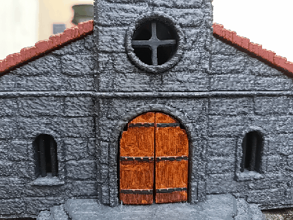 paketlemek ch teau fort şapel kilise din Teau model diyorama inşaat oyun Sanat oyuncak 3d print model - Mito3D