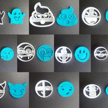 pack cookies cutter emoji home vampire poop smack smirking smile love hell happy ghots cool 3d print model - Mito3D
