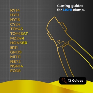 paquete corte guías lishi abrazadera cerrajero herramientas llave cortador plastico alturas 3d print model - Mito3D
