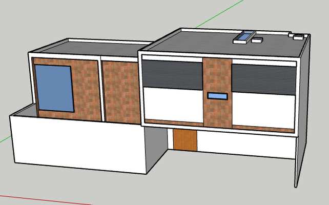 paquete 5 casas estándar casa arquitectura sketchup 3d print model - Mito3D