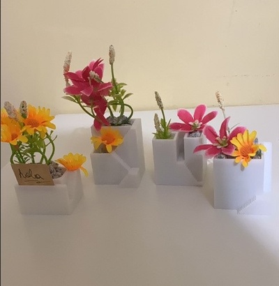 pack de hermosas macetas decorativas home maceta planta decoracion jardin casa poly motherscults 3d print model - Mito3D