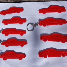 pack ford mustang 65 67 71 74 79 87 94 2004 2015 keychain key ring packetaso chain auto cars original car art 3d print model - Mito3D