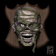 pack halloween heads ornaments friends head horror terror mummy witch monster stl 3d print 3d print model - Mito3D