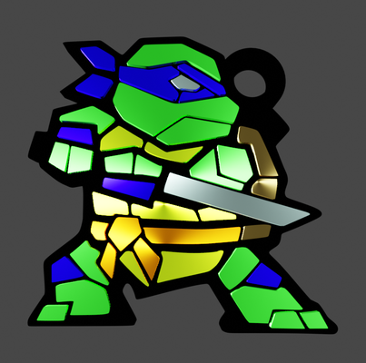paketlemek anahtarlık ergen mutant kahraman kaplumbağalar llaveros ninjalar llavero 3d print model - Mito3D