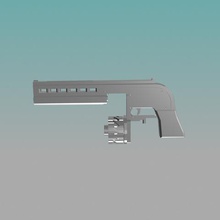 pack 2 magnum cal38 22 short long gadget guns 3d print model - Mito3D