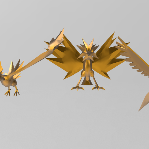 Pack moltres articuno zapdos Spiel Pokémon 3D print model - Mito3D