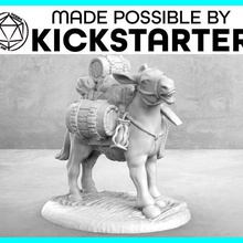 pack mule - action pose tabletop miniature game animal beast dnd dungeons dragons familiar fantasy gaming mini pathfinder rpg set toy warhammer 3d print model - Mito3D