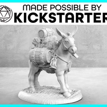 pack mule - casual pose tabletop miniature game animal beast dnd dungeons dragons familiar fantasy gaming mini pathfinder rpg set toy warhammer 3d print model - Mito3D