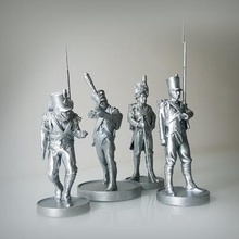 pack de 4 soldados napoleão jogo o design figurine 3d print model - Mito3D