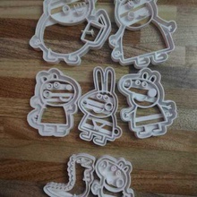 pack de peppa pig familia casa cortar galletas cortante galletitas 3d print model - Mito3D