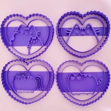 pack pusheen heart shaped cutters 3d print model - Mito3D