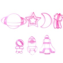 pack space cookie cutters ships astronaut cookies star spaceship shuttler rocket saturn moon stars 3d print model - Mito3D