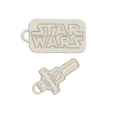 pacchetto 2 portachiavi logo di star wars lightsaber moda le lettere starwars il spada laser anello per chiavi 3d print model - Mito3D