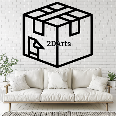 package 2d wall art window - digital stl & svg file art whimsical decor 3d printing laser cutting home cults3d download postal-themed modern minimalist playful decoration birthday gift housewarming unique creative space quirky 3d print model - Mito3D