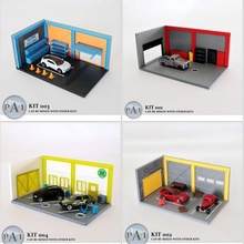 package mini garage diorama 1 64 scale diecasts - set 4 3d print model - Mito3D