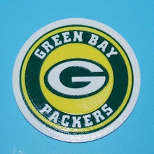 packers coaster art football green bay wisconsin signs logos 3d print model - Mito3D