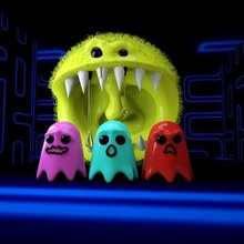 pacman art video game ghost videogame 3d print model - Mito3D