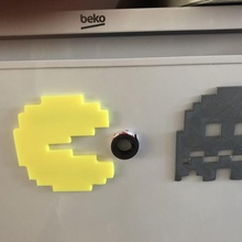 pacman réfrigérateur-aimant la maison idealab retro gaming jeu rétro jeux un vidéo - esprit aimant de réfrigérateur l'aimant 3d print model - Mito3D