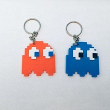 pacman ghosts keychain fashion key ring ghost 3d print model - Mito3D