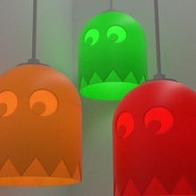 pacman inspired light shade home 3d print model - Mito3D