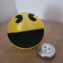 pacman lampada ombra geek arte giocattolo 3d print model - Mito3D