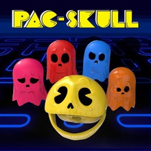 pacskull ghostskulls Kunst pacman ghost Schädel videogame Spiel retro arcade 3d print model - Mito3D