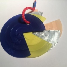 pac-swatch filament échantillons outil de couleur nuance swatch pacman 3d print model - Mito3D
