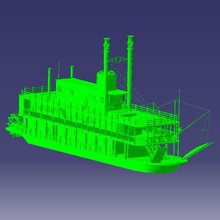 pagayer bateau outil banderole navire ancien 3d print model - Mito3D