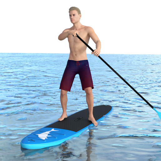 paddle boy 1 3D print model - Mito3D