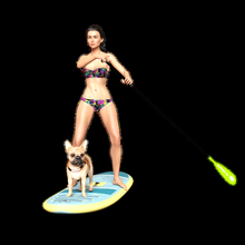 paddle girl dog 3d print model - Mito3D