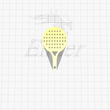 pagaia portachiavi art padel la pala racchetta il tennis 3d print model - Mito3D