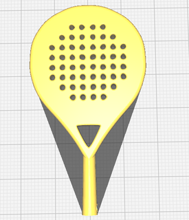 paddle keychain sport padle padel palette racquet 3d print model - Mito3D