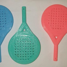 paddle shovel various padel key ring sport racket tennis 3d print model - Mito3D