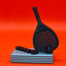 paddleball mascarar cabide padel raquete bola 3d print model - Mito3D