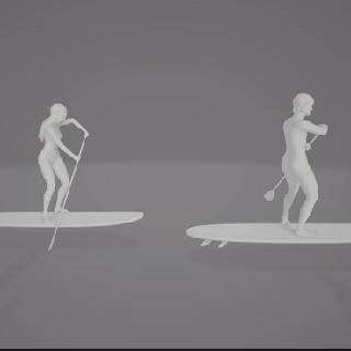 kürek sörfçüleri Kadın adam paddleboarder heykel minyatür heykelcik diyorama model tren Sıcak tekerlekler reçine sla Bedava 3d print model - Mito3D