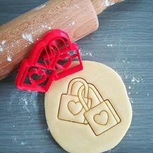 cadenas cœur biscuit coupeur l'amour Valentin mariage cuisson pâte forme cuisine cuire biscuits speculoos 3d print model - Mito3D