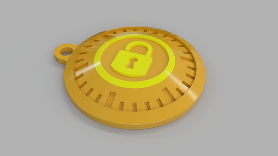padlock key ring Tools safe 3d print model - Mito3D