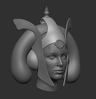 Padme amidala coroa capacete Estrela guerras cosplay moda 3d print model - Mito3D