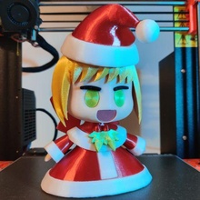 padoru anime carattere figura ragazza modello Natale destino restare notte regalo i regali vacanza spada laser meme memi sciabola inverno arredamento 3d print model - Mito3D