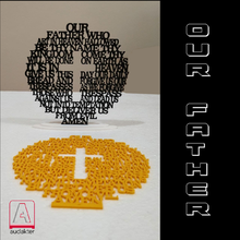 peder Adorno dairesel ingilizce Cristiano domuz cümle iglesia dios dini Regalo lazer impresion3d fe 3d print model - Mito3D