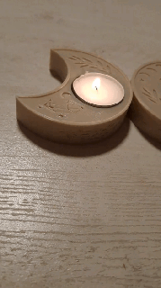 pagan triple moon tealight holder wicca candle 3d print model - Mito3D