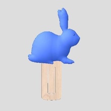 page bookmark home rabbit reading 3d print model - Mito3D