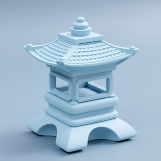pagode jardim enfeite casa japonês asiática chinês Japão oriental miniaturas lanterna decoração arte 3d print model - Mito3D