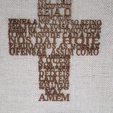 pai nosso preghiera Gesù religioso religione cristo cruz 3d print model - Mito3D