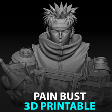 pain bust art naruto pain character anime bust sculpt 3d print model - Mito3D